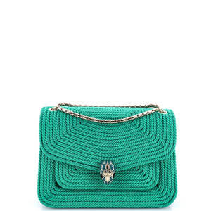 Bvlgari Small Serpenti Forever Shoulder Bag Cord and Leather